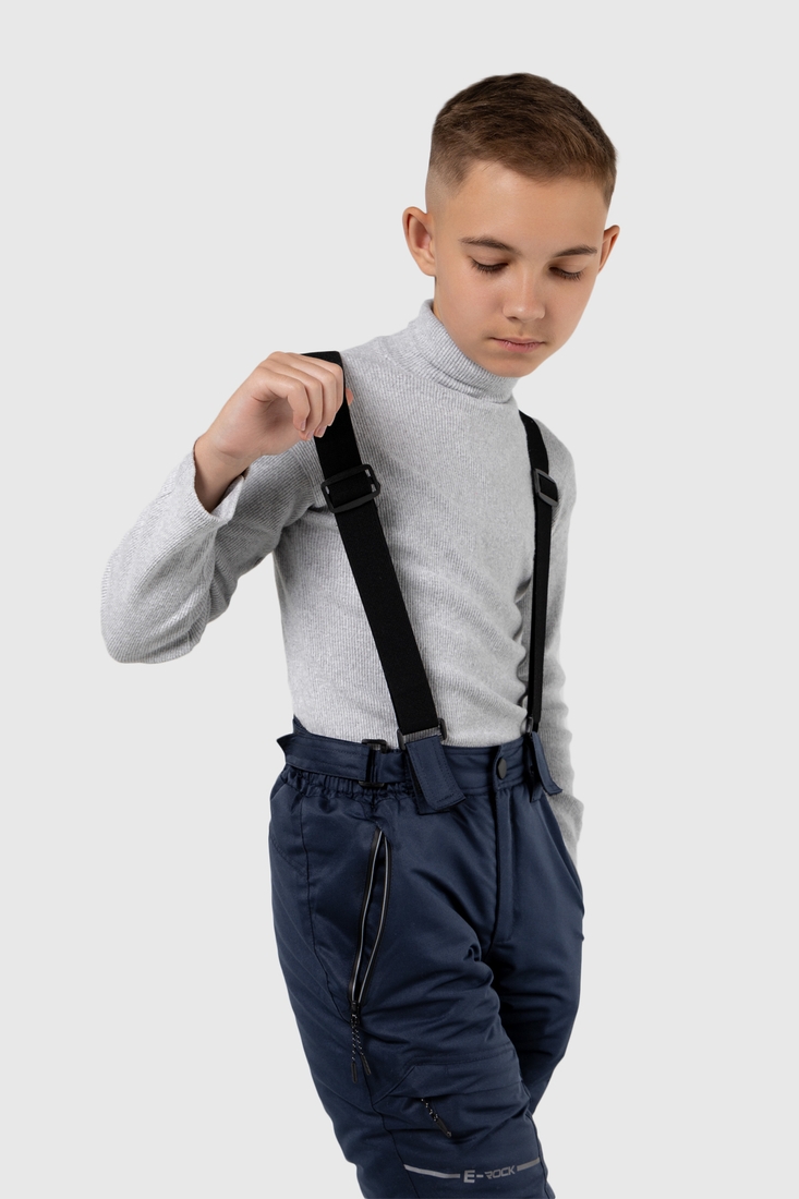 Фото Штани на шлейках для хлопчика EN103 164 см Синій (2000989593980W)