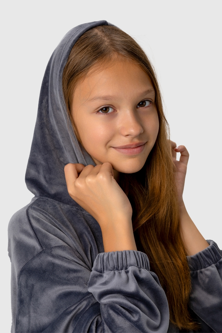 Фото Спортивний костюм (кофта, штани) для дівчинки MAGO T371 164 см Сірий (2000989956761D)