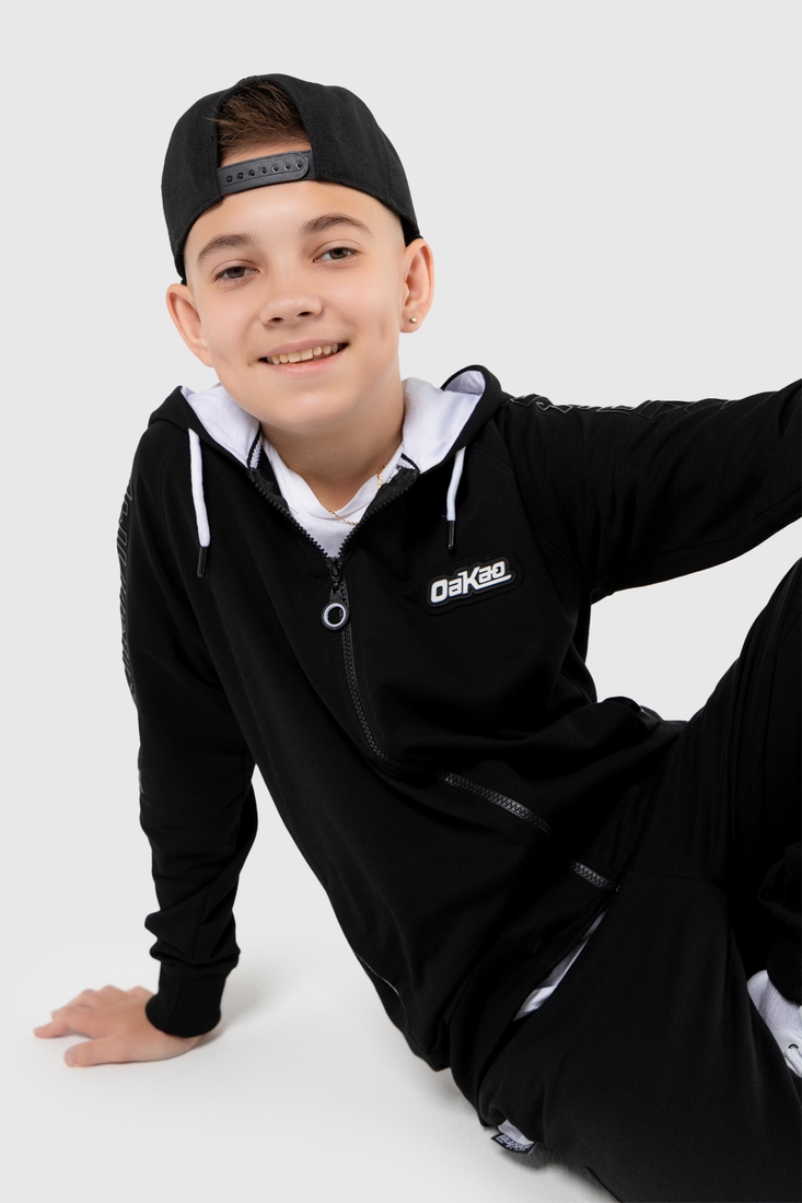 Фото Спортивний костюм (кофта, штани) для хлопчика YESMINA 4042 146 см Чорний (2000989929666D)