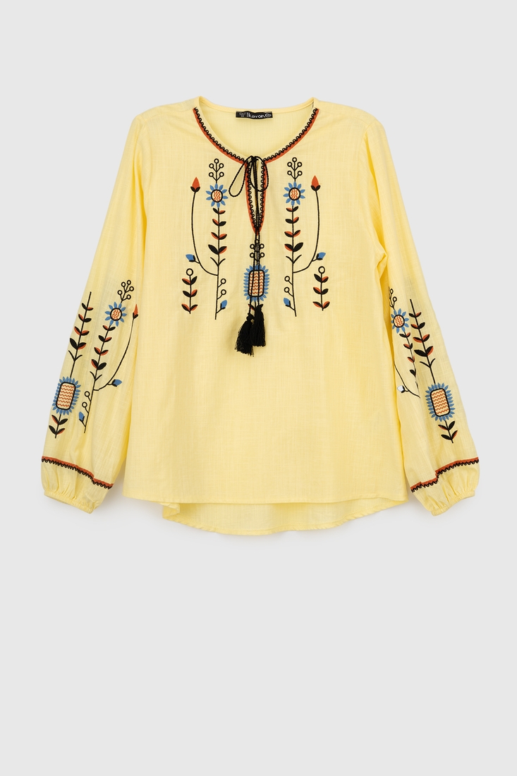Фото Вышиванка рубашка с принтом женская Park karon 23150 40 Желтый (2000990154262A)