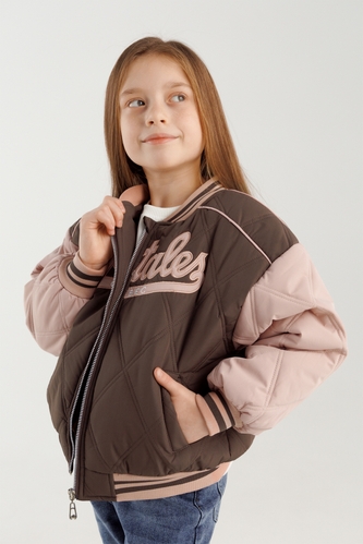 Фото Куртка для дівчинки XZKAMI 55228 146 см Коричневий (2000990255327D)