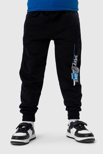 Фото Спортивні штани з принтом для хлопчика Pitiki 009769 134 см Темно-синій (2000990045676D)