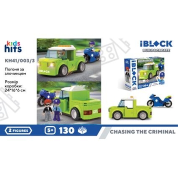 Іграшка Конструктор IBLOCK JUNIOR Kids Hits KH41/003/4 130 деталей Різнокольоровий (4897126754124)