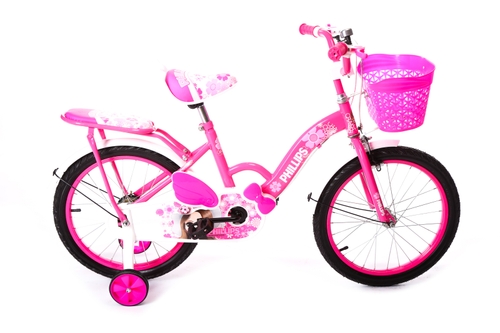 Фото Велосипед дитячий 2-х колісний 18 радіус колеса PHILLIPS S0924-268 Рожевий (2000903247913)