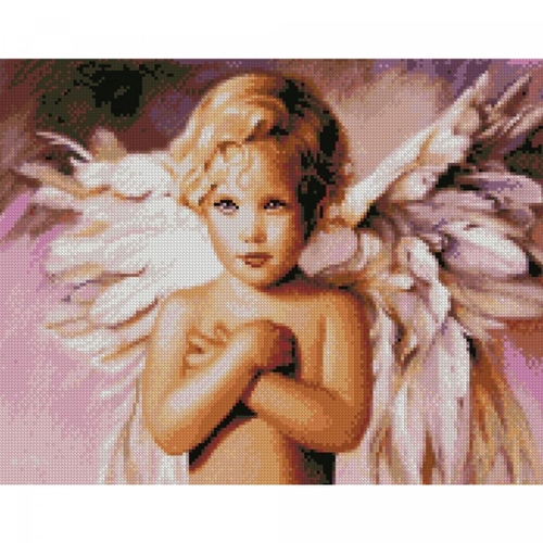 Фото Алмазная картина FA40056 "Девочка-ангел", размером 40х50 см (4823113805012)