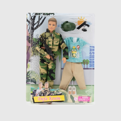 Фото Кукла "Военный" DEFA 8412 с аксессуарами Голубой (6967500437535)