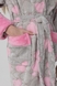 Халат теплий для дівчинки POLAR Серця СР M Сіро-рожевий (2000990215123A) Фото 3 з 11