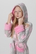 Халат теплий для дівчинки POLAR Серця СР M Сіро-рожевий (2000990215123A) Фото 2 з 11