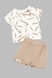 Костюм (футболка+шорти) для хлопчика Beyaz Bebek 2194 74 см Бежевий (2000990302533S) Фото 2 з 14