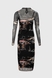 Платье с узором женское Noa Noa 9907 M/L Черный (2000990401892D) Фото 11 из 12