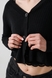 Пуловер однотонний жіночий 21133 S Чорний (2000990337481D) Фото 4 з 13