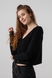 Пуловер однотонний жіночий 21133 L Чорний (2000990337498D) Фото 6 з 13