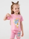 Костюм футболка+шорти для дівчинки Baby Show 16408 110 см Рожевий (2000990474186S) Фото 5 з 17