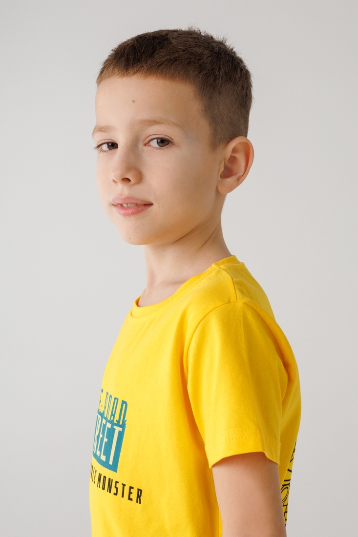 Фото Футболка для хлопчика Ecrin 8214 110 см Жовтий (2000990321572S)