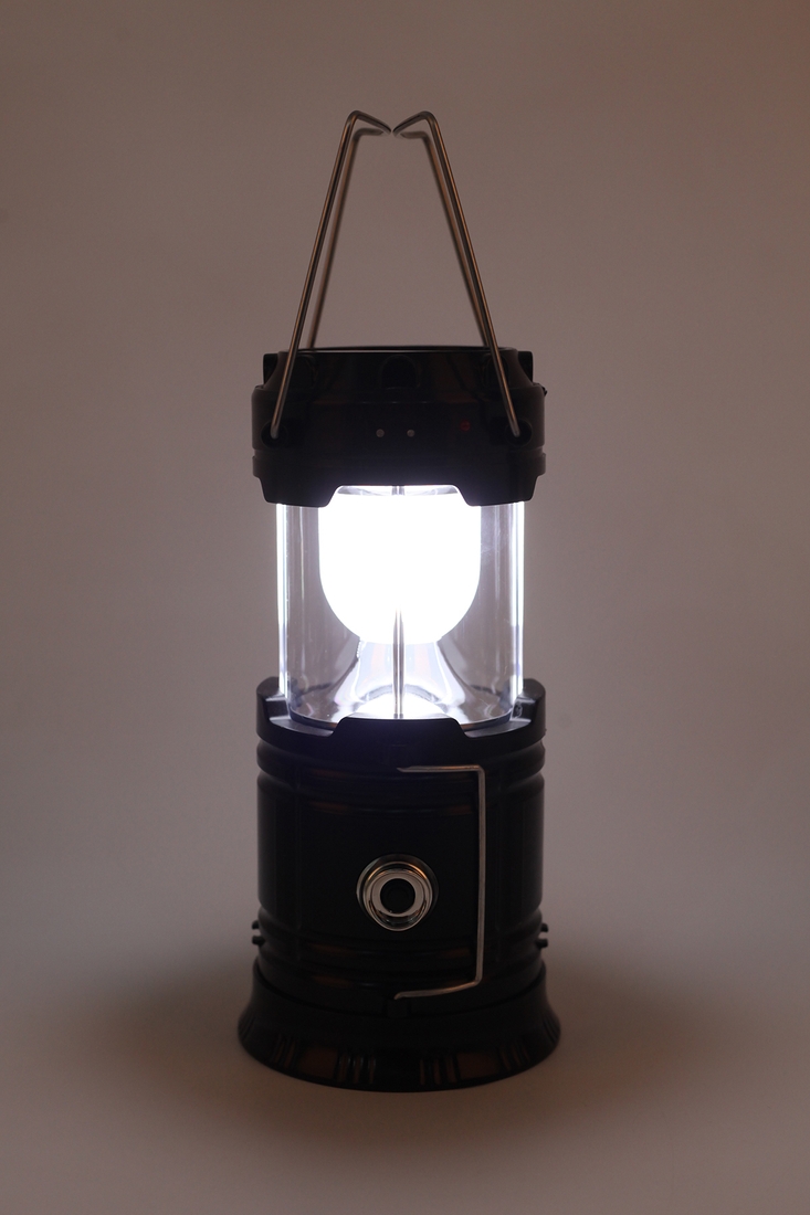 Фото Кемпінговий LED ліхтар,Чорний MH-5800T з USB акомуляторний з сонячною панеллю MH-5800T (2000989474265)