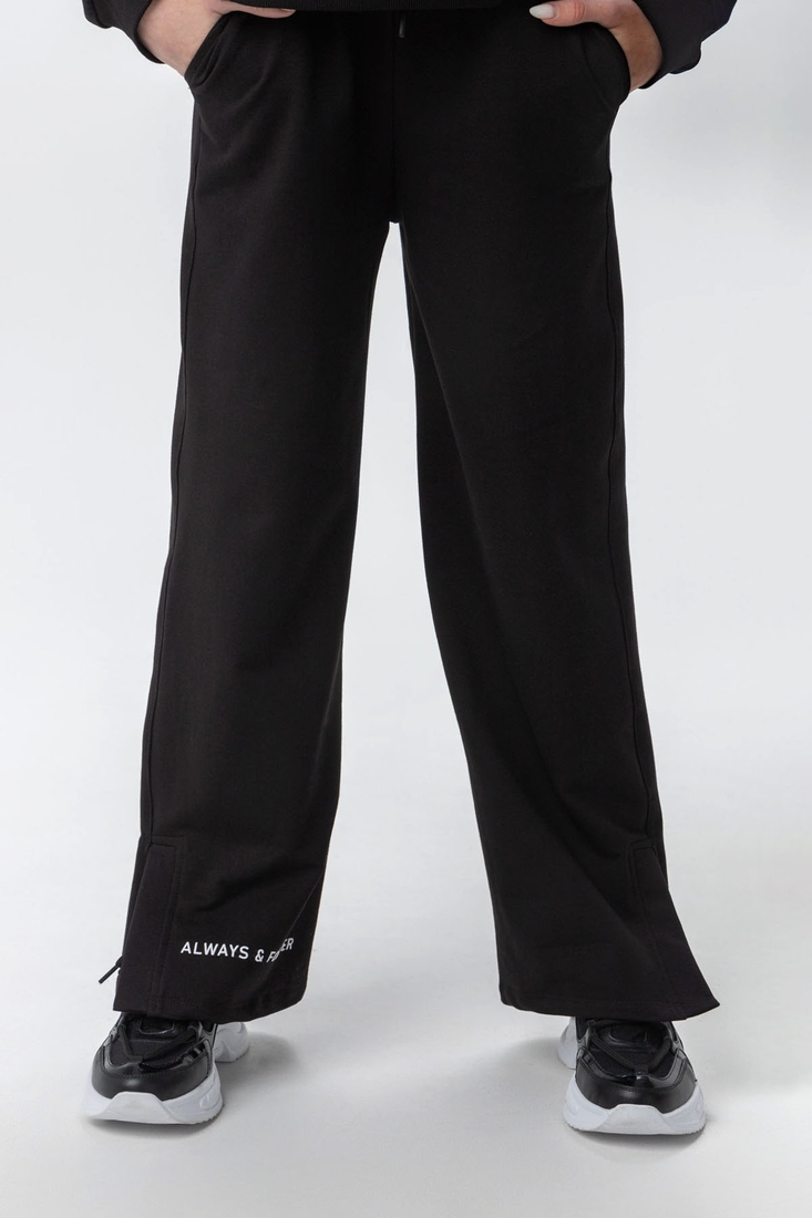 Фото Костюм (худі+штани) для дівчинки Viollen 2192 128 см Чорний (2000990147721D)