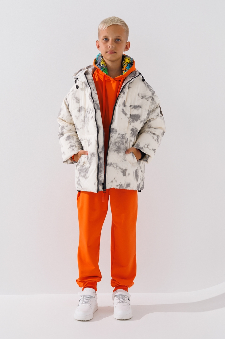 Фото Куртка для хлопчика XZKAMI 2318 128 см Молочно-сірий (2000990605023W)