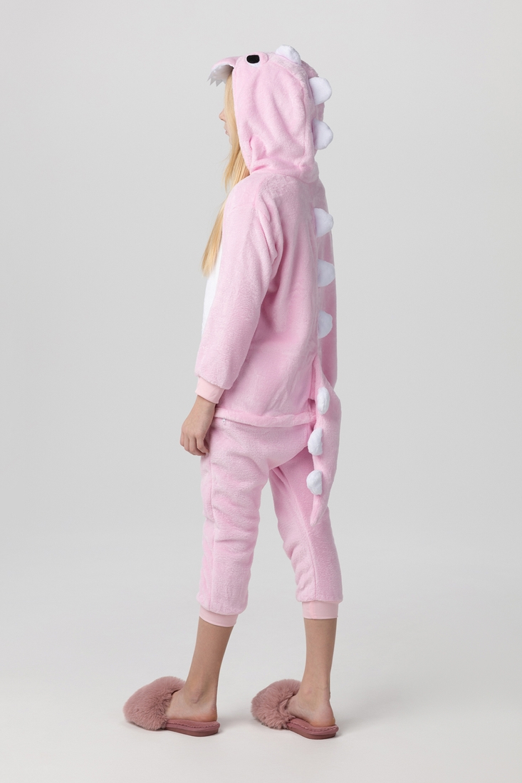Фото Пижама кигуруми для девочки Динозавр 110 см Розовый (2000990213457А)