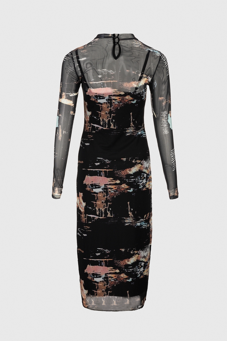 Фото Платье с узором женское Noa Noa 9907 M/L Черный (2000990401892D)