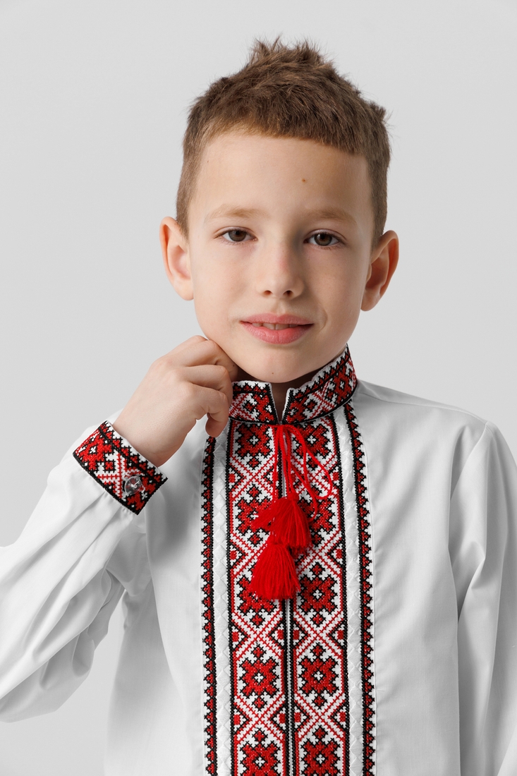 Фото Сорочка вишиванка для хлопчика КОЗАЧЕК ОРЕСТ 152 см Червоний (2000990029966D)