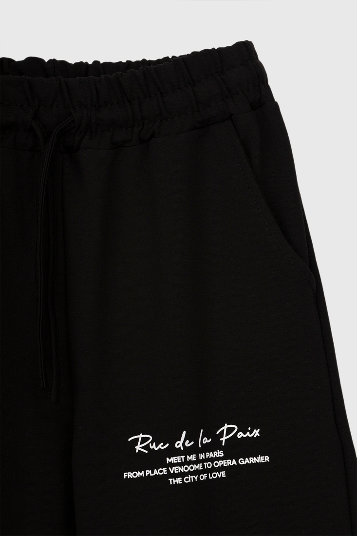 Фото Спортивні штани однотонні для дівчики Atabey 10353.2 164 см Чорний (2000990156525D)