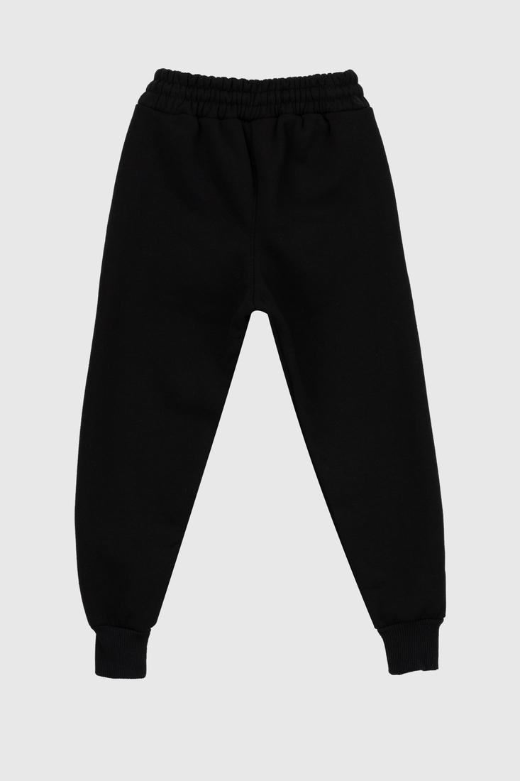 Фото Спортивні штани з принтом для хлопчика Pitiki 2001-1 128 см Чорний (2000990094339W)