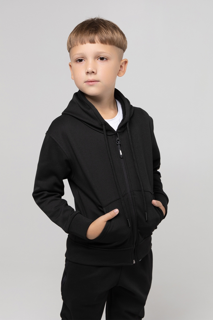 Фото Спортивний костюм для хлопчика ADK 2833 кофта + штани 104 см Чорний (2000989916338D)