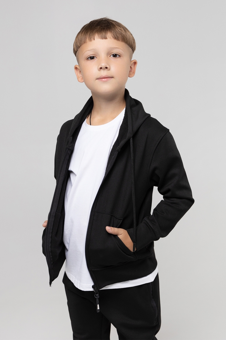 Фото Спортивний костюм для хлопчика ADK 2833 кофта + штани 110 см Чорний (2000989916307D)