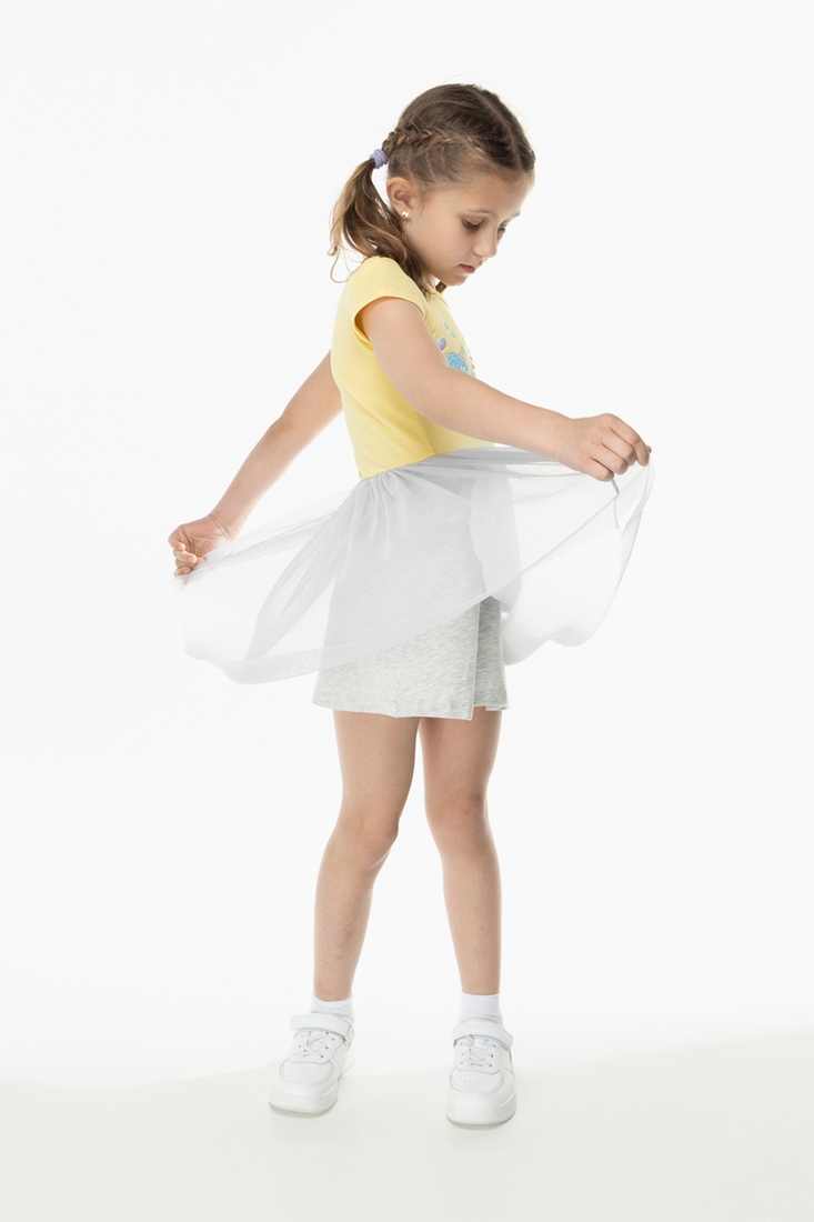 Фото Сукня для дівчинки Breeze 16876 з принтом 128 см Жовтий (2000989679165S)