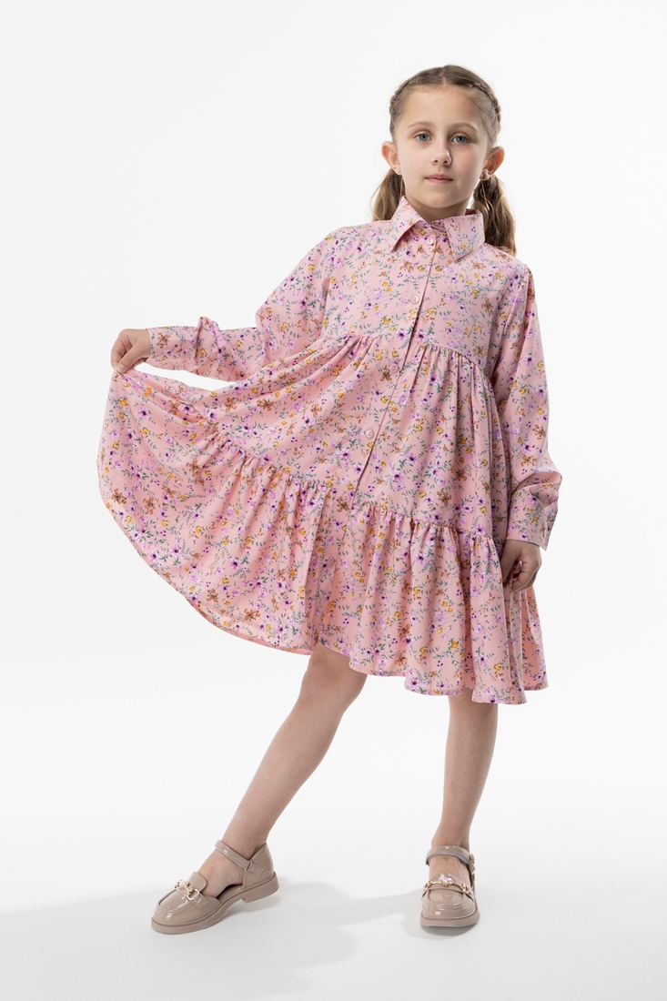 Фото Платье с узором для девочки Tais №8 140 см Персиковый (2000989585879D)