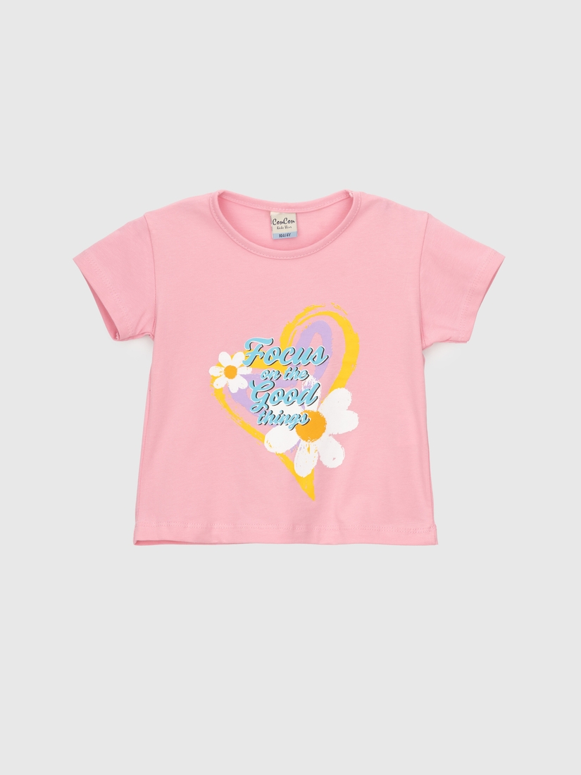 Фото Костюм футболка+шорти для дівчинки Baby Show 16408 110 см Рожевий (2000990474186S)