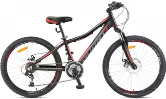 Велосипед RAPID DISK24 Чорно-сірий з червоним (2400682027018)