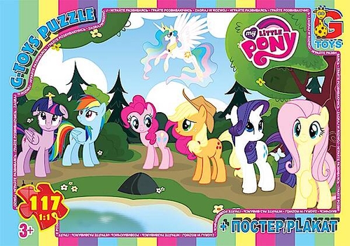 Пазл G-Toys із серії "My little Pony" (Маленька поні), 117 ел. MLP031 (4824687639102)