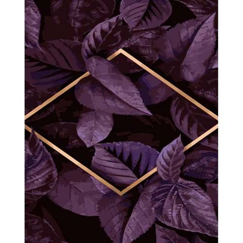 Фото Набор для росписи по номерам Фиолетовые листья Strateg GS1424 (4823113859930)