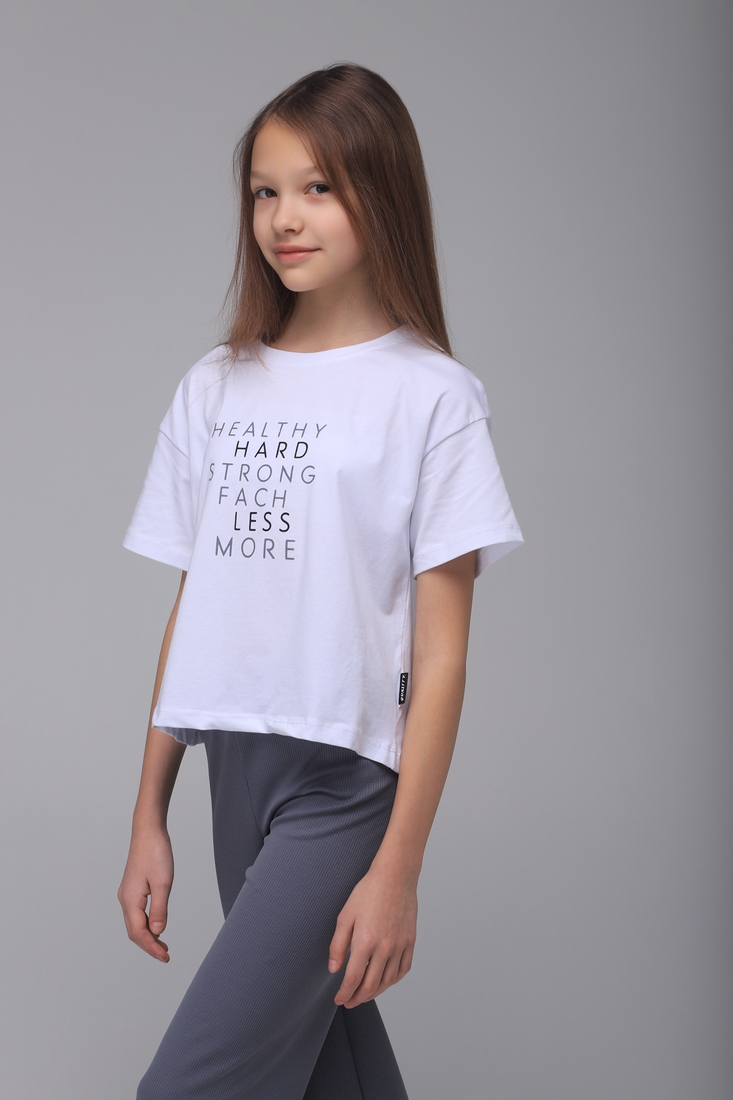Фото Костюм для дівчинки (футболка+штани палаццо) Viollen 2166 Viollen 176 см Сірий (2000989443483S)