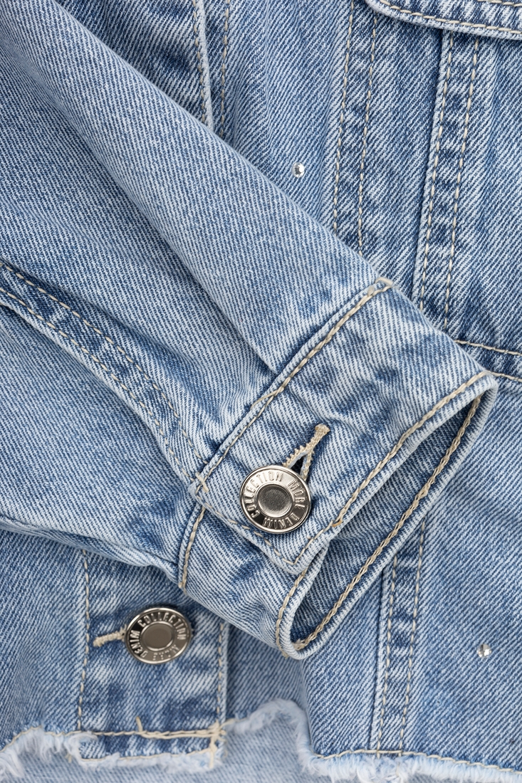 Фото Куртка джинсова для дівчинки MK6029 152 см Блакитний (2000990395788D)