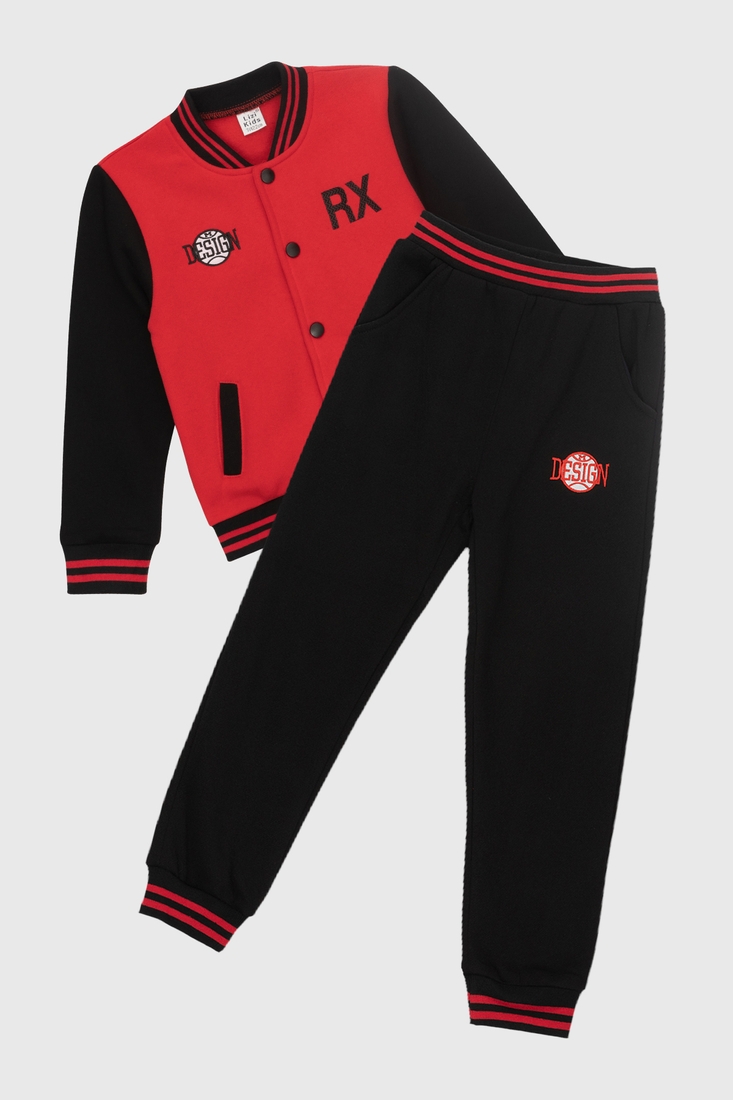 Фото Спортивний костюм для хлопчика (кофта, штани) Lizi 591 140 см Червоний (2000989981084W)