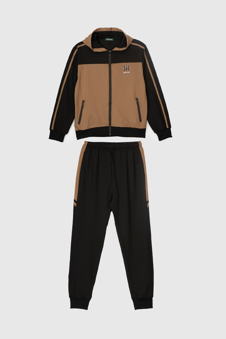 Фото Спортивный костюм для мальчика S&D XD019 кофта + штаны 164 см Коричневый (2000989957959D)