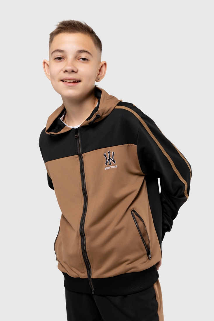 Фото Спортивний костюм для хлопчика S&D XD019 кофта + штани 134 см Коричневий (2000989957904D)