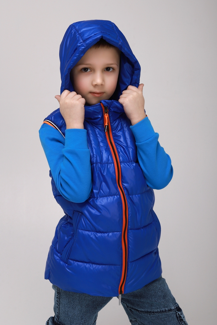 Фото Жилет для хлопчика утеплений XZKAMI 5576 122 см Синій (2000989388203D)