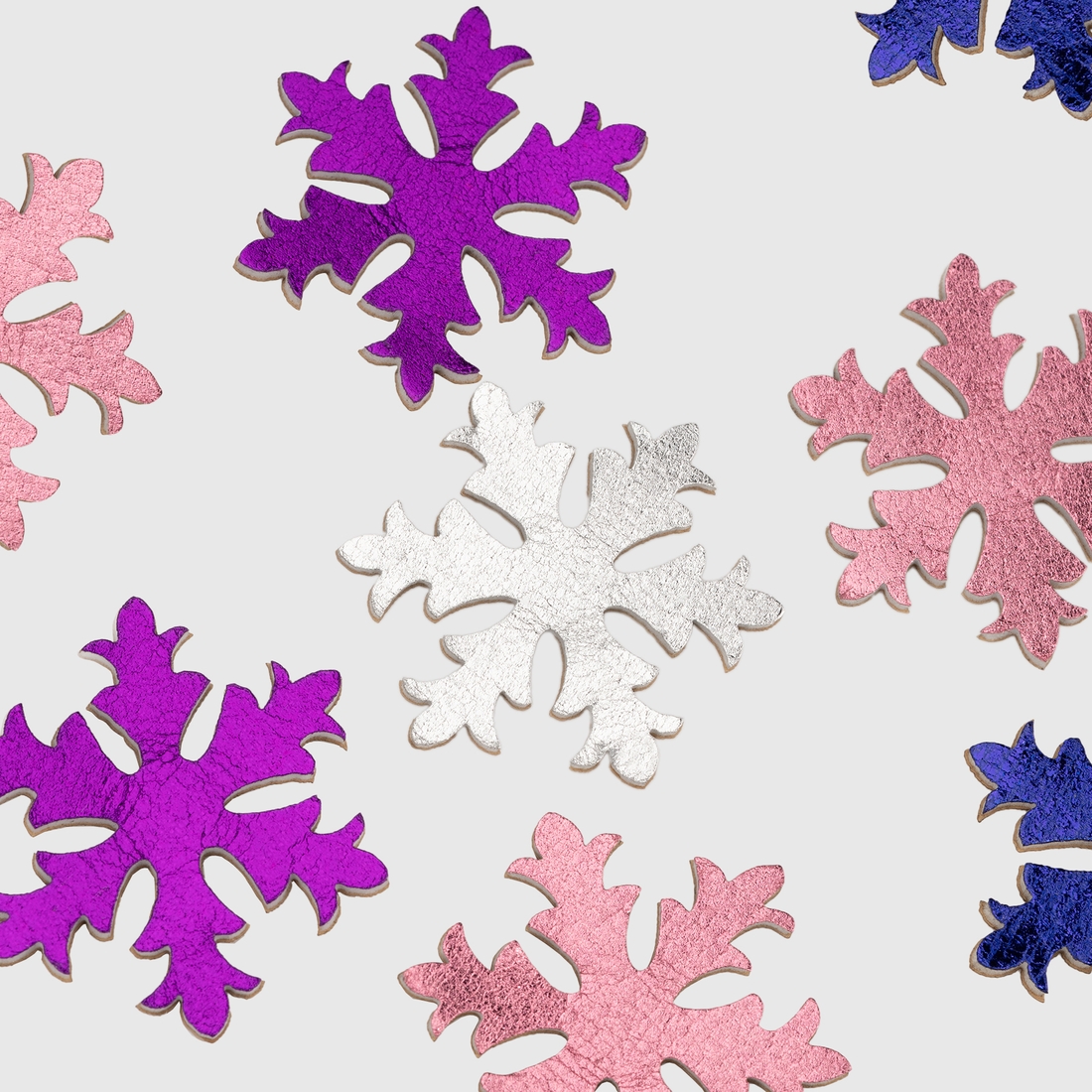 Фото Наклейки Маленькие снежинки металлизированные Разноцветный (2252535417015)(NY)