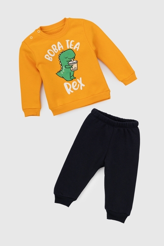 Фото Костюм малявка (свитшот+штаны) для мальчика Baby Show 1105 74 см Желтый (2000990120984W)