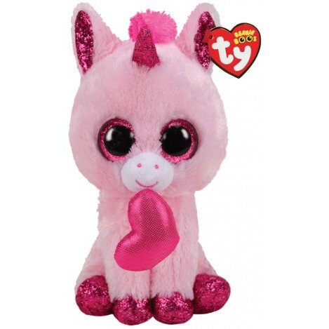 Фото М'яка іграшка TY Beanie Boo's Рожевий єдиноріг "Darling" 25см (34101)