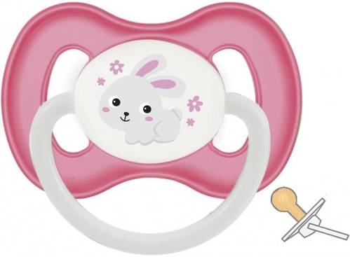 Фото Пустышка латексная круглая 6-18 месяцев-розовая 23/278-pin Canpol babies (2000901397436)