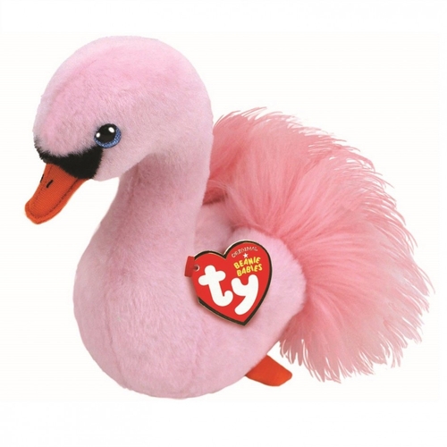 Фото Детская игрушка м`яконабивна Beanie Babies Розовый лебедь 15см 41034 (2000902490457)