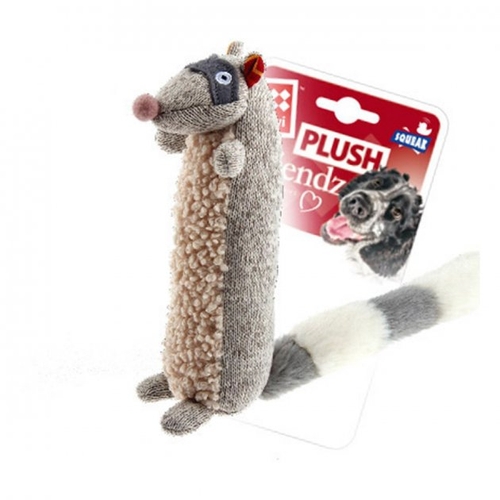 Іграшка для собак GiGwi Єнот із пищалкою Plush 17 см (4823089351704)