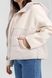 Куртка однотонна жіноча 5119 2XL Молочний (2000990320360D) Фото 6 з 15