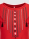 Вышиванка футболка женская Melanika Ожерелье 3XL Красный (2000990566492A) Фото 7 из 9
