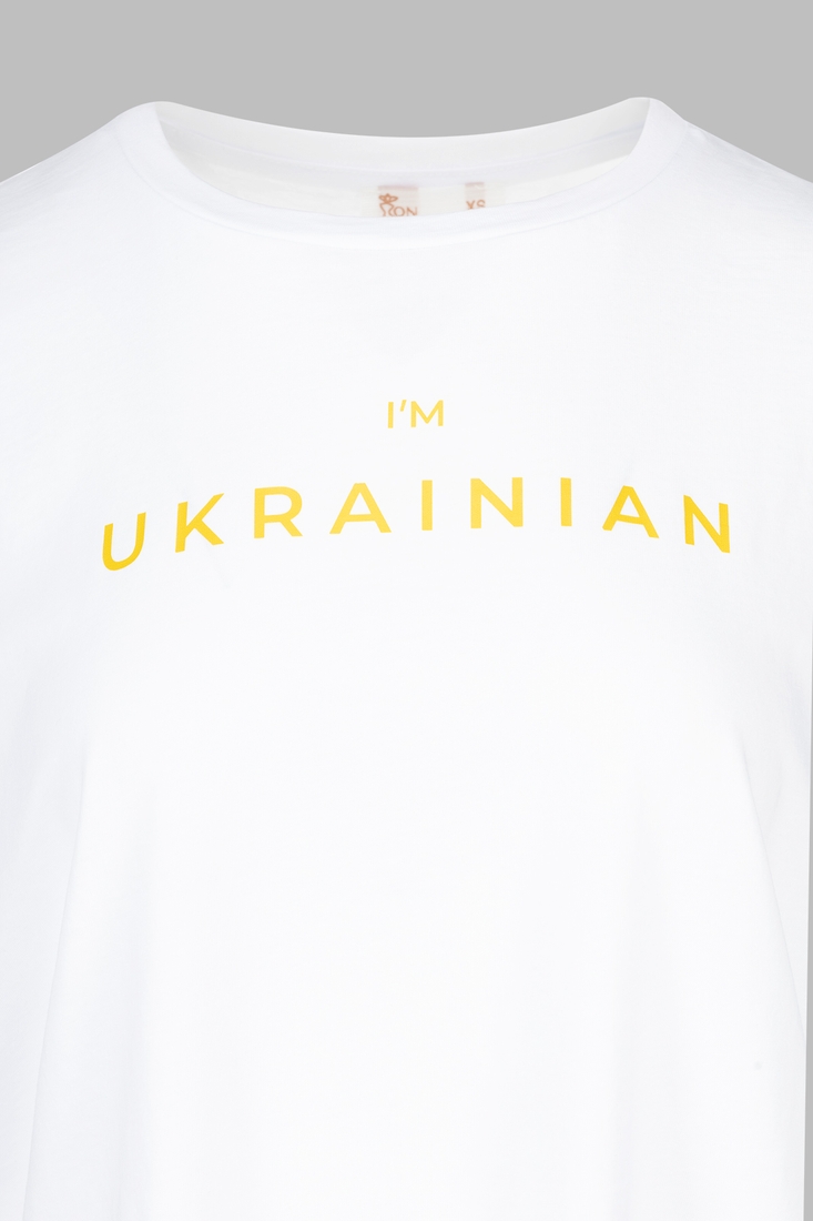 Фото Футболка патріотична жіноча On me TMC I'm Ukrainian S Білий (2000990526182A)