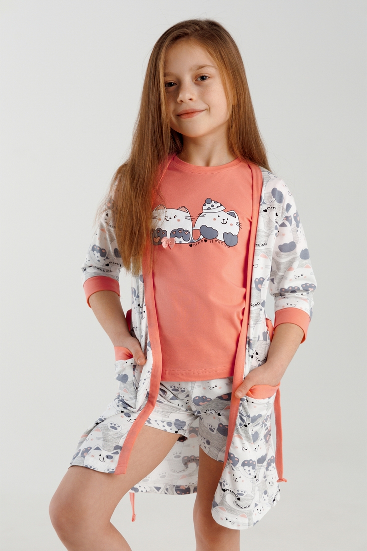 Фото Халат + (шорти, футболка) для дівчинки Nicoletta 85657 12-13 років Рожевий (2000990393142A)
